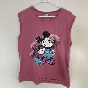 vintage disney character shirt Mickey Mouse Single Stitch Tank Top Size L Pink